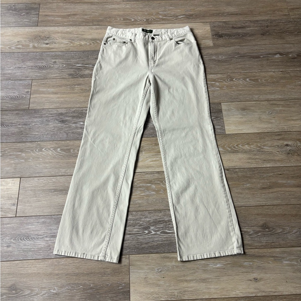 Eddie Bauer Pants Sz 10 Chino Stretch Straight Leg Office Preppy Classic Capsule